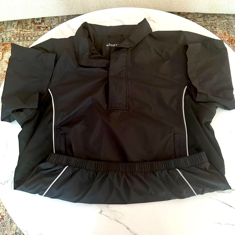 COPY - FootJoy Mens Large Gray Golf Half Zip Short Sleeve Rain Jacket SZ L